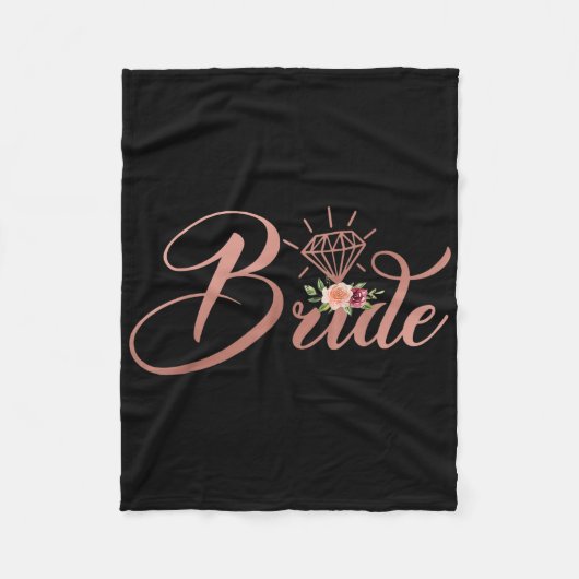 Bachelorette Bride Bridal Polterabend Gift Flor Fleecedecke (Vorderseite)