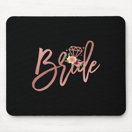 Bachelorette Bride Bridal Polterabend Gift Flor Mousepad (Vorne)