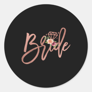 Bachelorette Bride Bridal Polterabend Gift Flor Runder Aufkleber