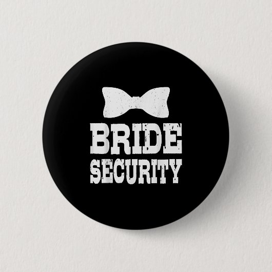 Bachelorette Bride Security Funny Kids Wedding Par Button (Vorderseite)