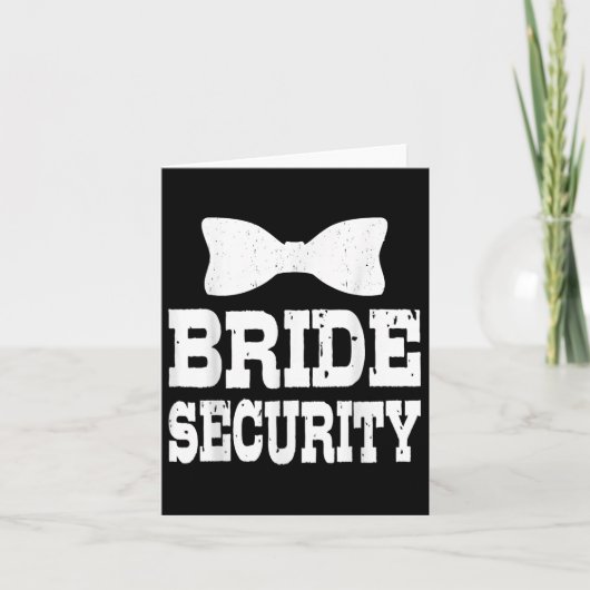 Bachelorette Bride Security Funny Kids Wedding Par Karte (Vorderseite)