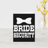Bachelorette Bride Security Funny Kids Wedding Par Karte (Gelbe Blume)