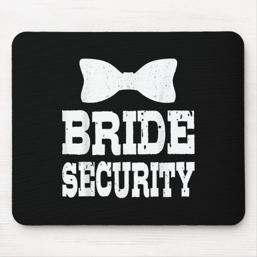 Bachelorette Bride Security Funny Kids Wedding Par Mousepad (Vorne)