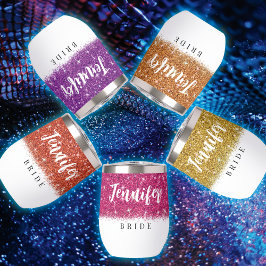 Bachelorette Bride Violet Glitzer Girly