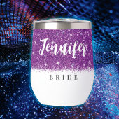 Bachelorette Bride Violet Glitzer Girly