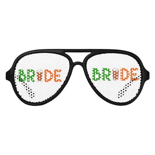 Bachelorette Bride zu Shades Partybrille (Vorderseite)