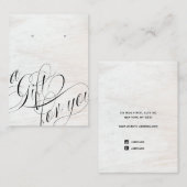 Bachelorette Bridesmaid Script Wood Earring Telefonnummerkarte (Vorne/Hinten)