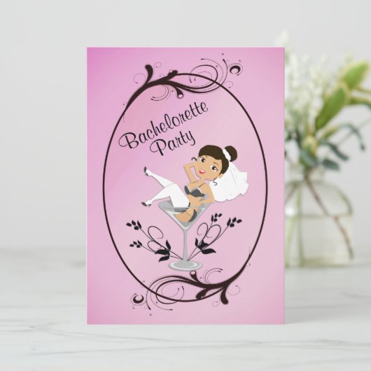 Bachelorette Brie als Party Einladung (Stehend Vorderseite)