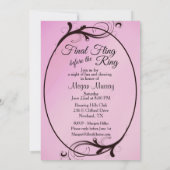 Bachelorette Brie als Party Einladung (Rückseite)