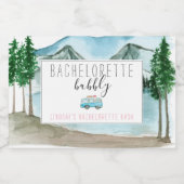 Bachelorette Bubbly Sparkling Weinkeller Schaumweinetikett (Einzelnes Label)