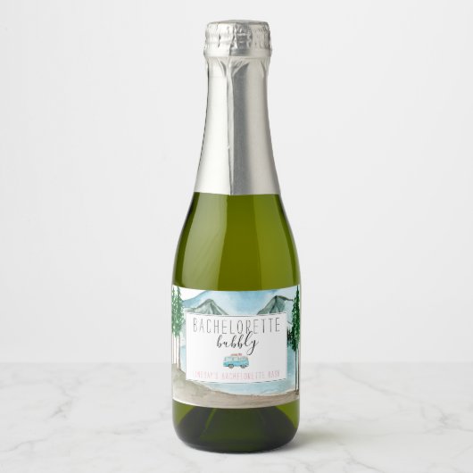 Bachelorette Bubbly Sparkling Weinkeller Schaumweinetikett (Vorderseite)