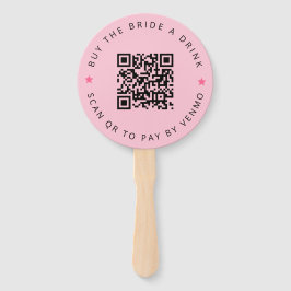 Bachelorette Buy The Bride A Drink Pink QR Code Fächer