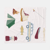 Bachelorette-Camping Fleecedecke (Vorderseite (Horizontal))