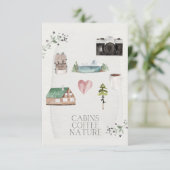 Bachelorette Camping Glamping Dankeskarte (Stehend Vorderseite)