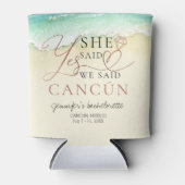 Bachelorette Can Cooler | Strand von Cancun Dosenkühler (Vorderseite)