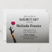 Bachelorette Cocktail Party Einladung (Rückseite)