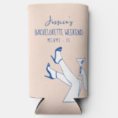 Bachelorette coozie individuelle Name extravagant Selters Dosenkühler (Vorderseite)