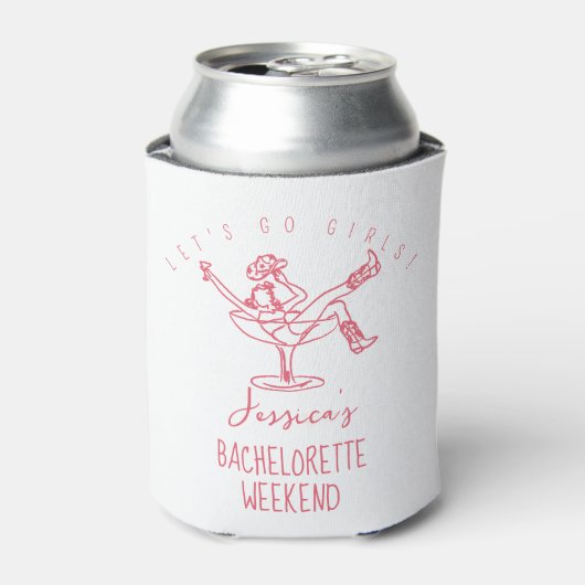 Bachelorette Coozie individuelle Name letzte Rodeo Dosenkühler (Kanne Vorderseite)