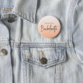 Bachelorette | Coral Ombre Elegant Peach Button (Beispiel)