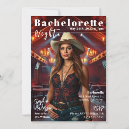 Bachelorette Country Magazine Cover Einladung