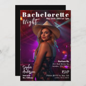 Bachelorette Country Magazine Cover Einladung (Vorne/Hinten)