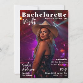 Bachelorette Country Magazine Cover Einladung
