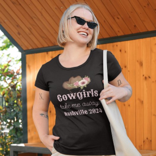 Bachelorette Cowgirl Themed Destination Nashville T-Shirt