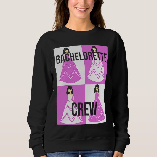 Bachelorette Crew Braut Abend Bechlorette Party Sweatshirt (Vorderseite)