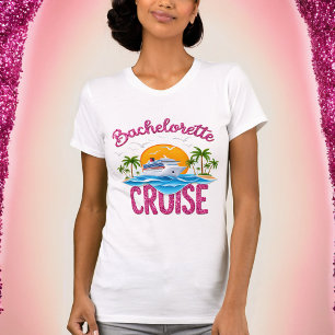 Bachelorette Cruise Pink Glitzer Matching T-Shirt