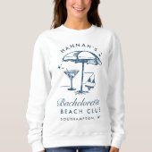 Bachelorette Custom Modern Minimalistisch Bridesma Sweatshirt (Vorderseite)