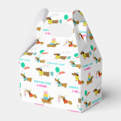 Bachelorette Dackel und Dackel Themenfeld Party Geschenkschachtel (Rückseite)