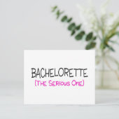 Bachelorette das Ernsthafte Postkarte (Stehend Vorderseite)