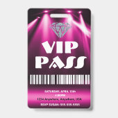 Bachelorette, Diamantring, Party-Durchlauf, VIP Ausweis (Rückseite)