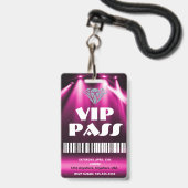 Bachelorette, Diamantring, Party-Durchlauf, VIP Ausweis (Rückseite mit Lanyard)