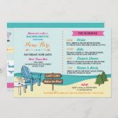 Bachelorette die Braut Seen laden Route ein Einladung (Vorne/Hinten)