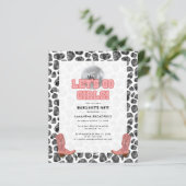 Bachelorette Disco Cowgirl Party Einladung (Stehend Vorderseite)