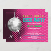 Bachelorette Disco Party Einladung (Vorne/Hinten)