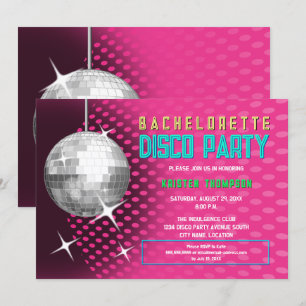 Bachelorette Disco Party Einladung