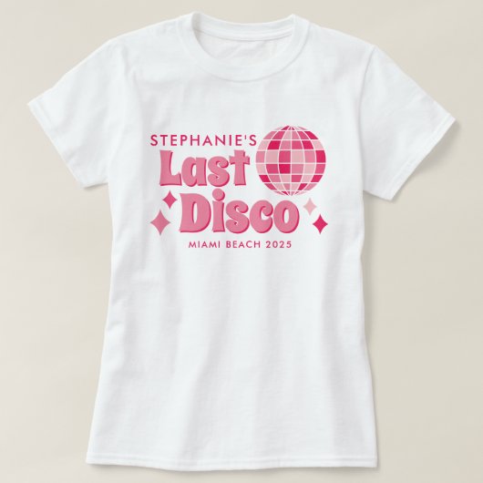 Bachelorette Disco Themed Customizable Shirts (Design vorne)