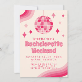 Bachelorette Disco Themenwochenende Einladung
