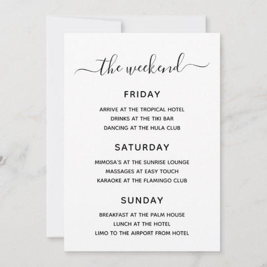 Bachelorette Einladung (Rückseite)