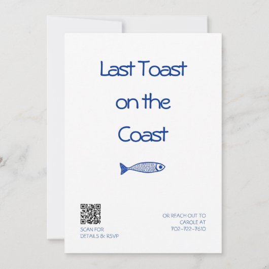 Bachelorette Einladung (Rückseite)