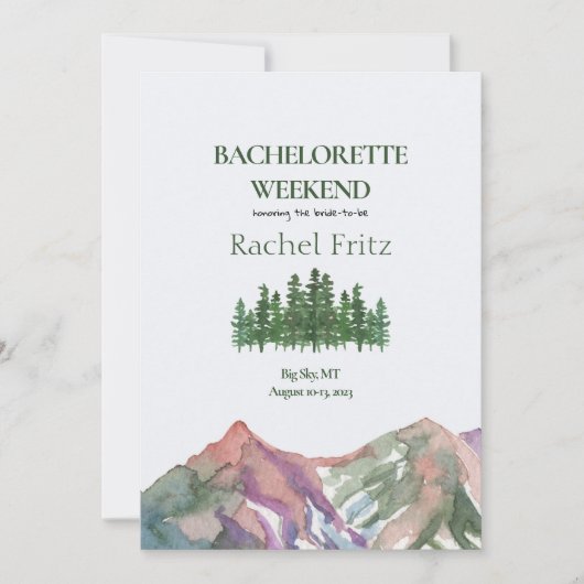 Bachelorette - Einladung (Vorderseite)