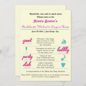 Bachelorette Einladung (Vorne/Hinten)