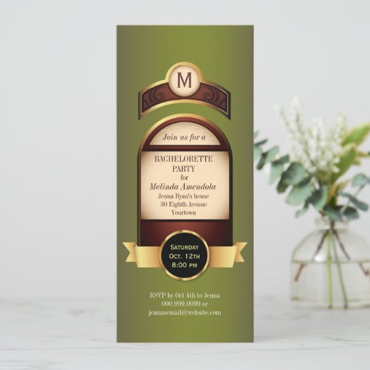 Bachelorette - Einladung (Stehend Vorderseite)