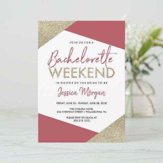 Bachelorette Einladung (Stehend Vorderseite)