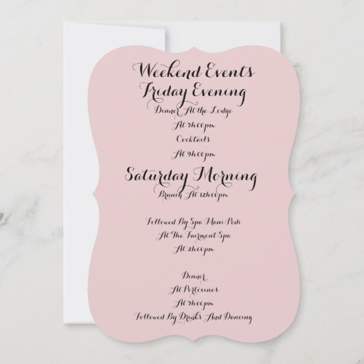 BACHELORETTE-EINLADUNG SAVE THE DATE (Rückseite)