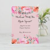 BACHELORETTE-EINLADUNG SAVE THE DATE (Stehend Vorderseite)