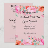 BACHELORETTE-EINLADUNG SAVE THE DATE (Vorne/Hinten)