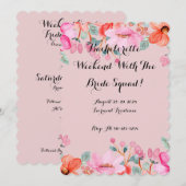 BACHELORETTE-EINLADUNG SAVE THE DATE (Vorne/Hinten)